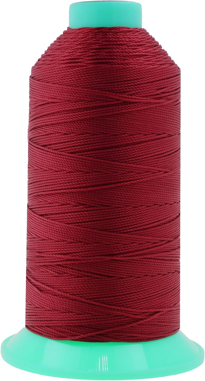 Mandala Crafts Bonded Nylon Thread Maroon Heavy Duty Sewing Threads by MandalaCrafts