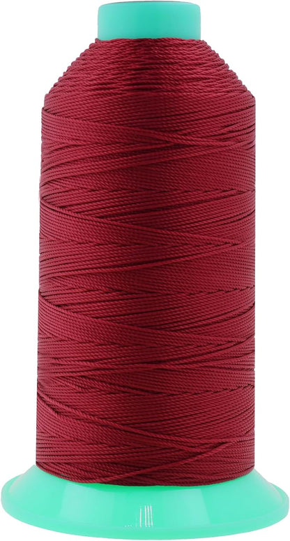 Mandala Crafts Bonded Nylon Thread Maroon Heavy Duty Sewing Threads by MandalaCrafts