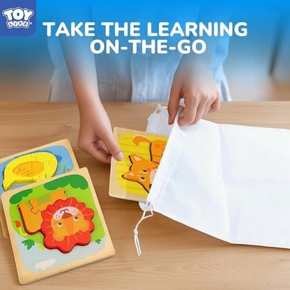 TOY Life Toddler Puzzles Ages 2-4, Wooden Puzzles - Image 6