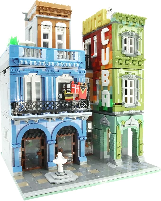 ZenithFlow Street View Building Blocks Kit, Cuba Hotel Mini Blocks Construction by Unknown