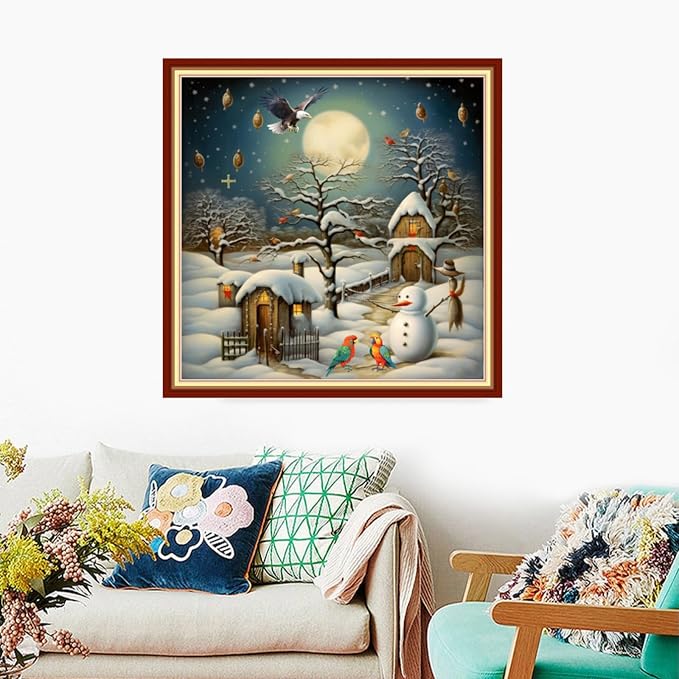 Foxdiviy Stamped Cross Stitch Kits Full Range of Embroidery Needlework Starter - Image 2
