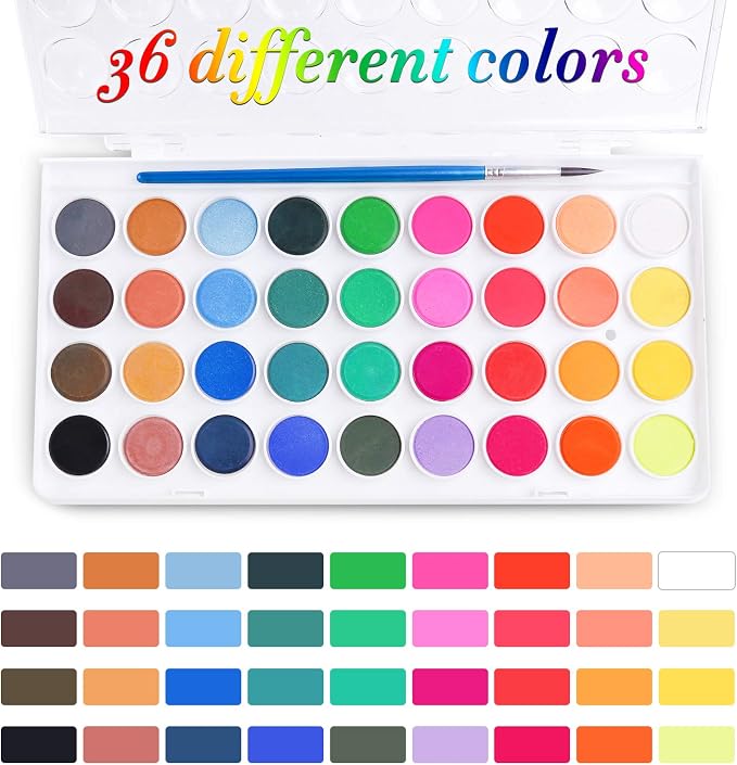 AROIC Watercolor Paint Set, 36-Color Watercolor Paint - Image 2