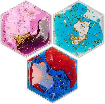 Art3d Hexagon Sensory Fidget Liquid Motion Tiles by Art3d