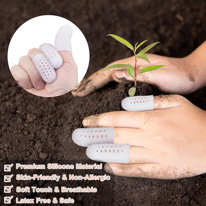 PAGOW 10pcs Gel Finger Cots/Covers, Silicone Finger Protector Support, Finger - Image 4