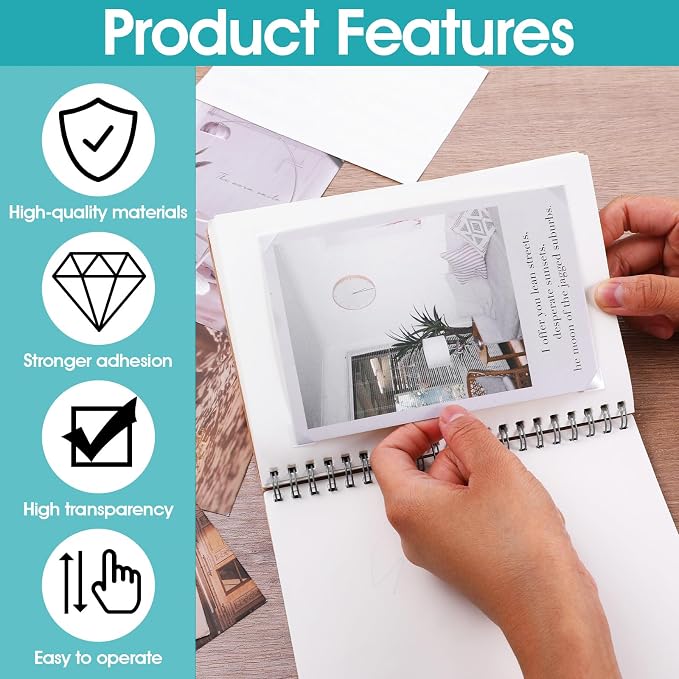 408PCS Photo Corners Self-Adhesive Acid Free Photo Corners Scrapbook Picture - Image 4