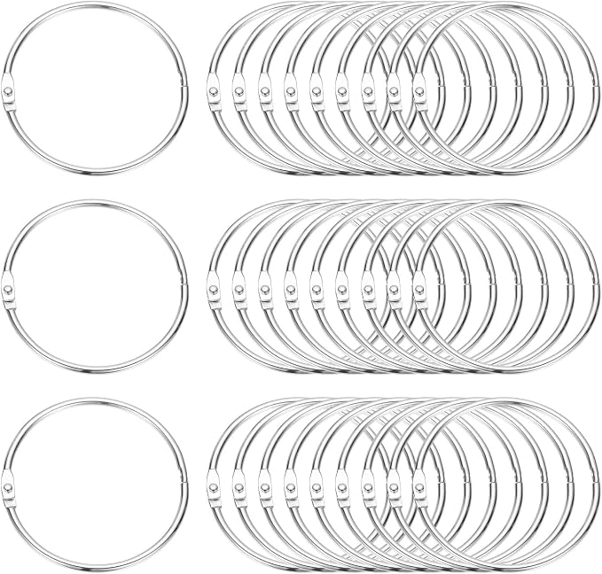 PATIKIL 2.5" x 2.8" Loose Leaf Binder Rings by PATIKIL