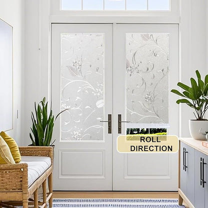 Window Privacy Film Decorative for Front Door, Bathroom Static Cling Stained - Image 6