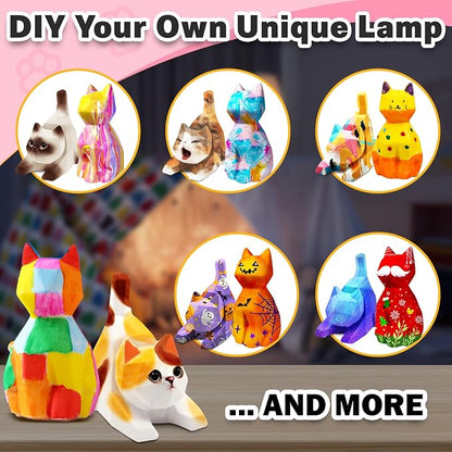 FUNZBO 2pcs Paint Your Own Cat Lamp Kit - Image 6