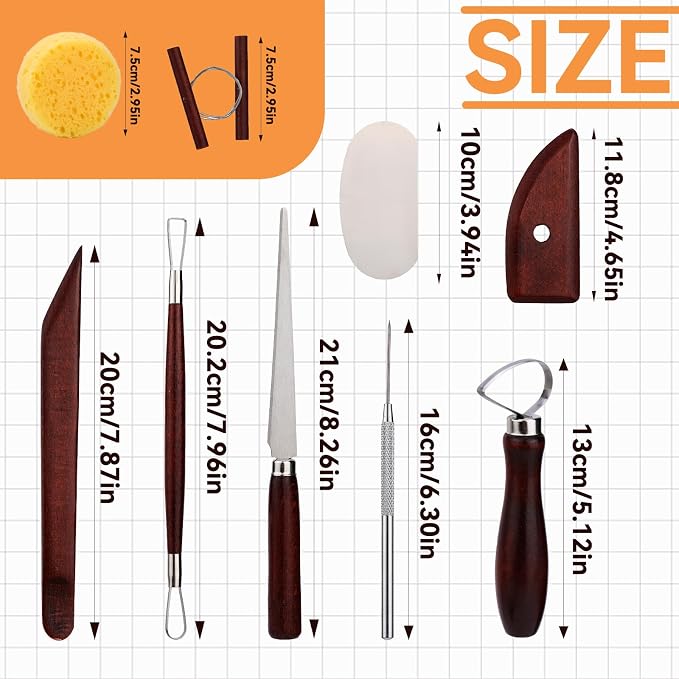 Pottery Tools Kit, Clay Tools Set, Ceramic Tool Kit, Pottery Tools and Supplies - Image 2