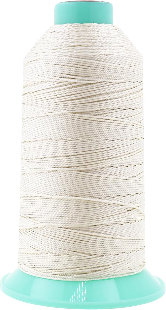 Mandala Crafts Bonded Nylon Thread Off White Heavy Duty Sewing Threads by MandalaCrafts