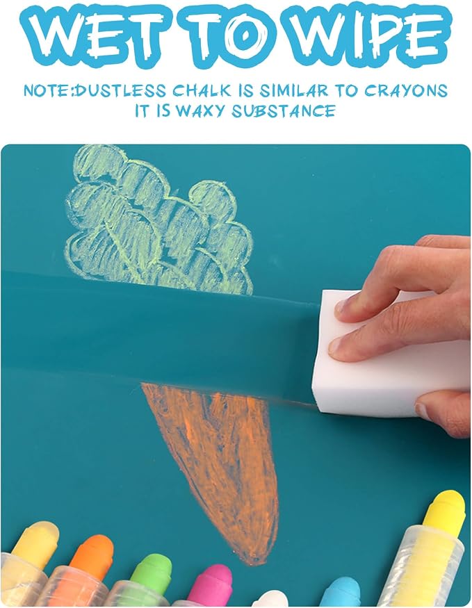 NewFamily Dustless Chalk 2-Pack, 24 Sticks – Non-Toxic, Washable Sidewalk & - Image 4