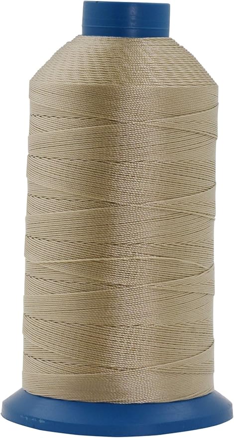 Mandala Crafts Bonded Nylon Thread Khaki Heavy Duty Sewing Threads by MandalaCrafts