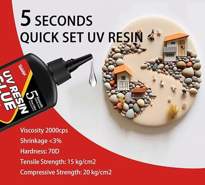 UV Resin Kit with Light - 60g UV Resin with Rechargeable Flashlight - Image 3