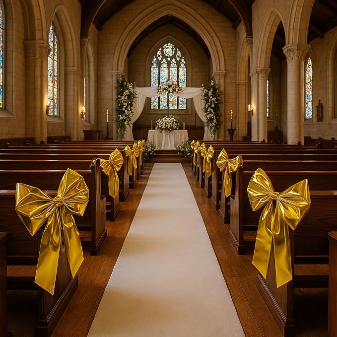 Anderson's Gold Shiny Metallic PVC Roll: 47" x 100' Flame-Resistant Event Decor - Image 8
