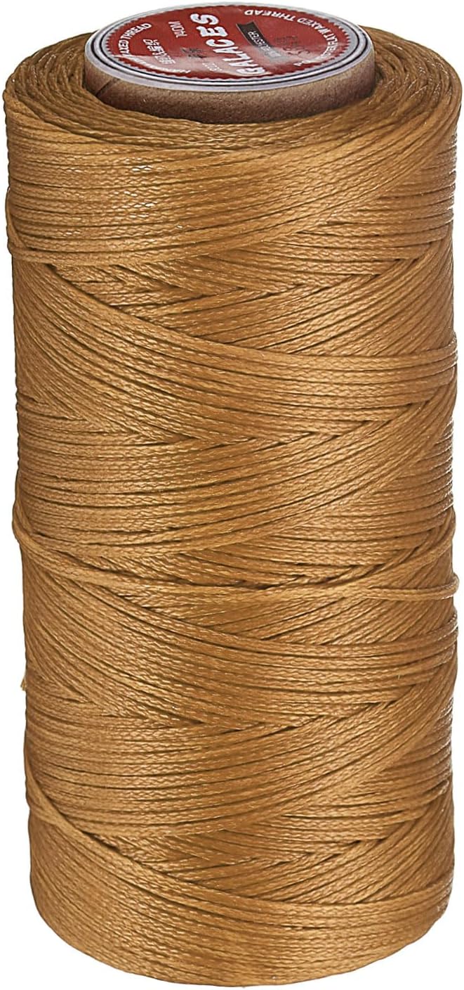 uxcell Flat Leather Sewing Waxed Thread, 140m / 153 Yards Polyester Wax String by uxcell