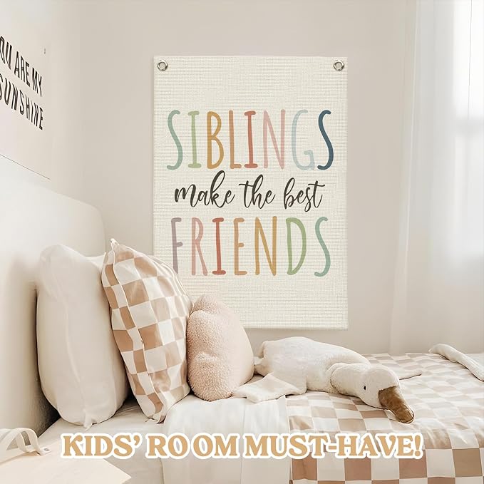 Kids Room Decor, Sisters Make The Best Friends, Boho Girls Bedroom Playroom - Image 5
