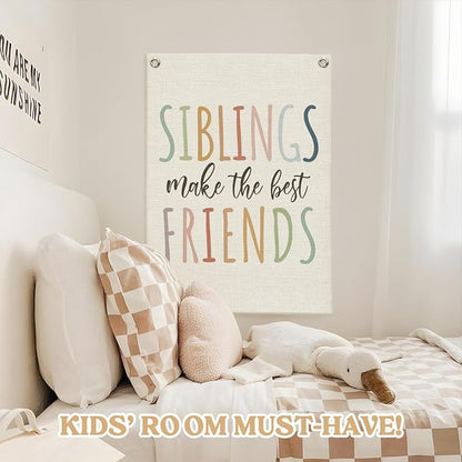 Kids Room Decor, Sisters Make The Best Friends, Boho Girls Bedroom Playroom - Image 5