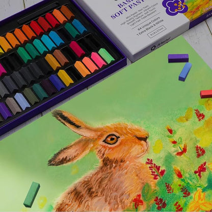 Artecho 66pcs Soft Pastels, 64 Colors Including 4 Fluorescent Colors, Extra - Image 6