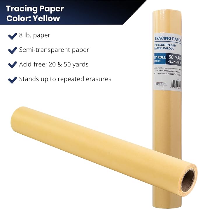 Pacific Arc Tracing Paper Roll, 24 Inch x 20 Yard Roll - Image 3