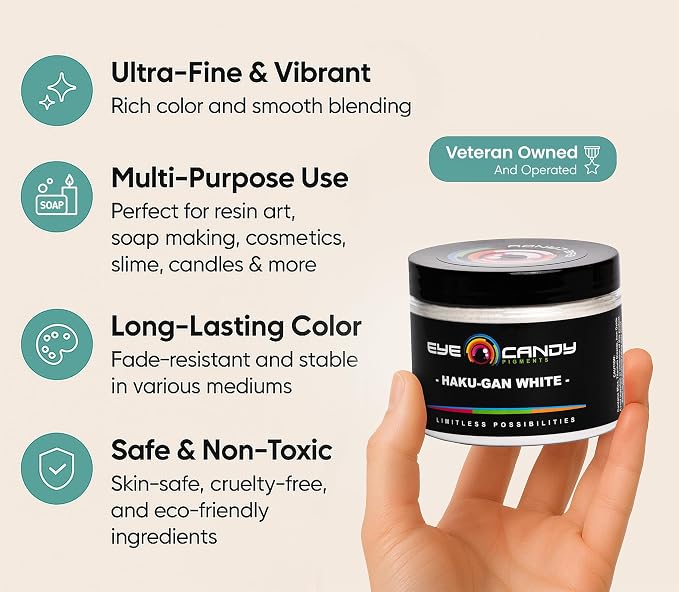 Eye Candy Pigments Premium White Mica Powder - Image 2