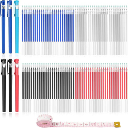 Fabric Markers for Sewing, Embroidery and Needlework, 6 pens, 100 replacement by WANFRES