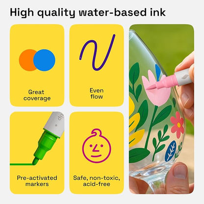 ARTISTRO 24 Dual Tip Brush + Fine Acrylic Paint Markers - Image 6