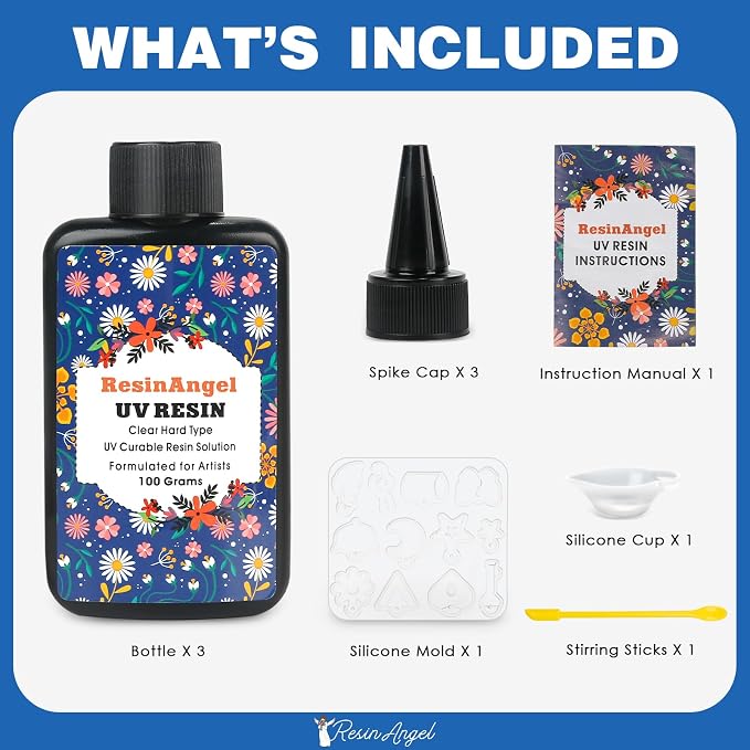 300g UV Resin kit, Crystal Clear Hard, Premixed UV Epoxica Resina Fast Curing - Image 6