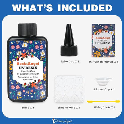 300g UV Resin kit, Crystal Clear Hard, Premixed UV Epoxica Resina Fast Curing - Image 6