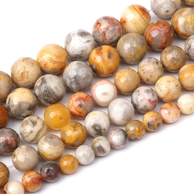 32pcs 12mm Natural Stone Beads Crazy Lace Agate Gemstone Round Loose Beads - Image 2