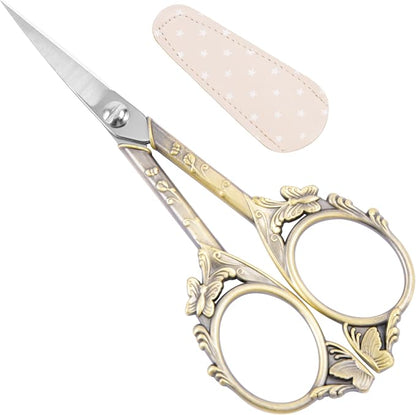 Artistic Vintage Craft Scissors Small 4.6 Inch Sharp Sewing & Embroidery Tool by GLEXAL