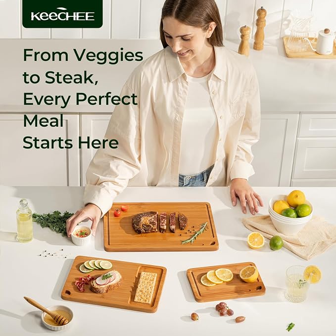 Bamboo Cutting Board, Durable Wood Cutting Boards - Image 9