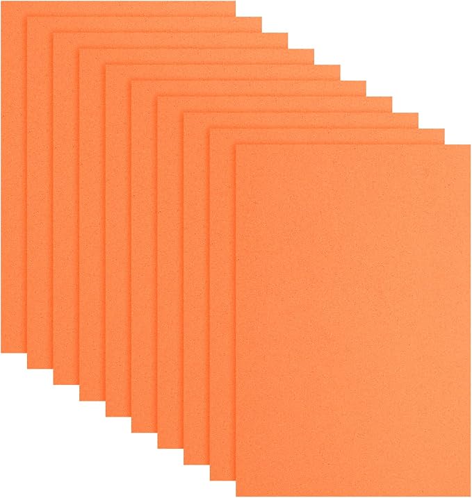 uxcell 10 Pcs Orange EVA A4 Foam Sheets Crafts, 12 x 8 Inch Foam Paper by uxcell