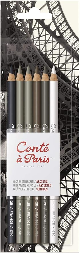 Conté à Paris 6 Count Drawing Pencils Set by Cont%C3%A9%C3%A0Paris