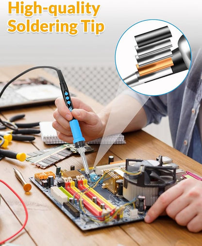 Soldering Iron Kit, 100W High Power Soldering Iron, Fast Heating, Digital - Image 3