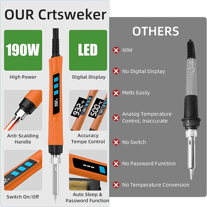 Soldering Iron Kit, 190W Soldering Gun, 110V LED Solder Kit - Image 7