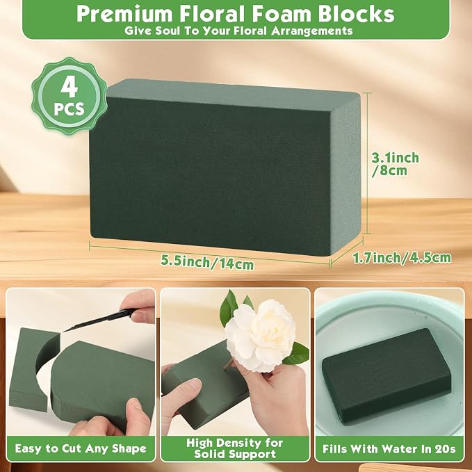 MAPVOLUT Premium Floral Foam Blocks & Waterproof Floral Tape - Image 3