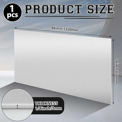 1 Pack 5052 Aluminum Sheet Metal 24" x 48" Aluminum Plate 1/8 Inch Thickness - Image 2