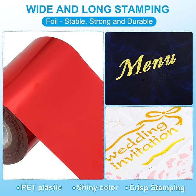 PATIKIL 2"x400Ft Hot Stamping Foil Paper, Heat Transfer Hot Stamping Paper Foil - Image 3