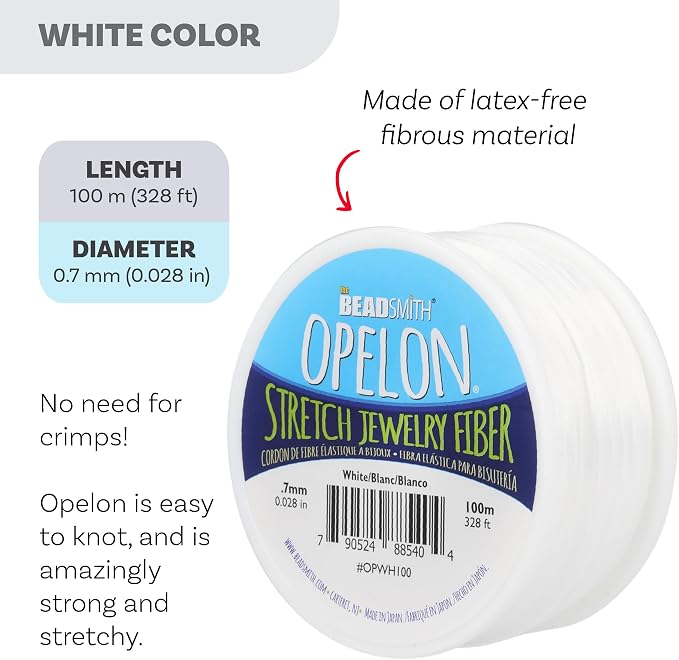 The Beadsmith Opelon Stretch Cord – Elastic Beading Fiber, 0.7 mm Diameter - Image 3