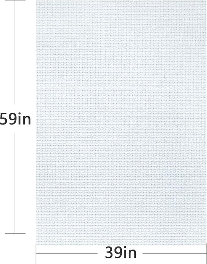 MYFAMIREA Cross Stitch Aida Fabric 11 Count, 59 by 39 Inch Large Size, Classic - Image 2