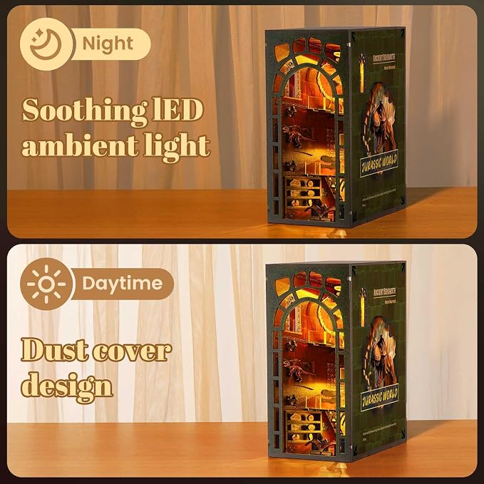 Book Nook Kit – DIY Wooden Miniature House Kits, Stunning Bookshelf Insert Decor - Image 5