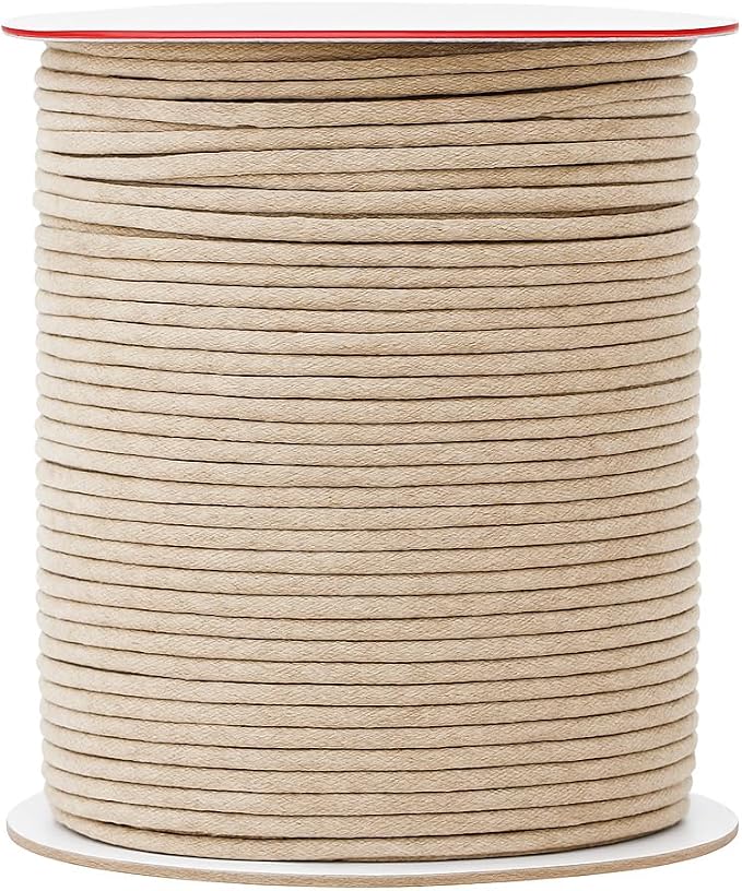 Mandala Crafts 2mm 109 Yards Natural Cotton Waxed Cord by MandalaCrafts