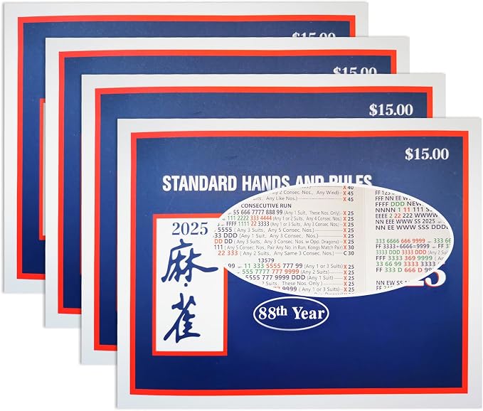 Mahjong-Cards（4Pcs） 2025 Rule Card by Griwonmy
