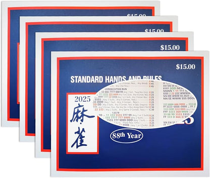 Mahjong-Cards（4Pcs） 2025 Rule Card by Griwonmy
