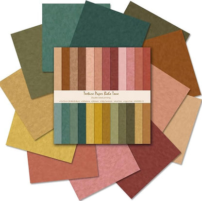 Scrapbook Paper 12x12 Brown, 24 Sheets/24 Designs Double-Sided Bohemian by Unknown