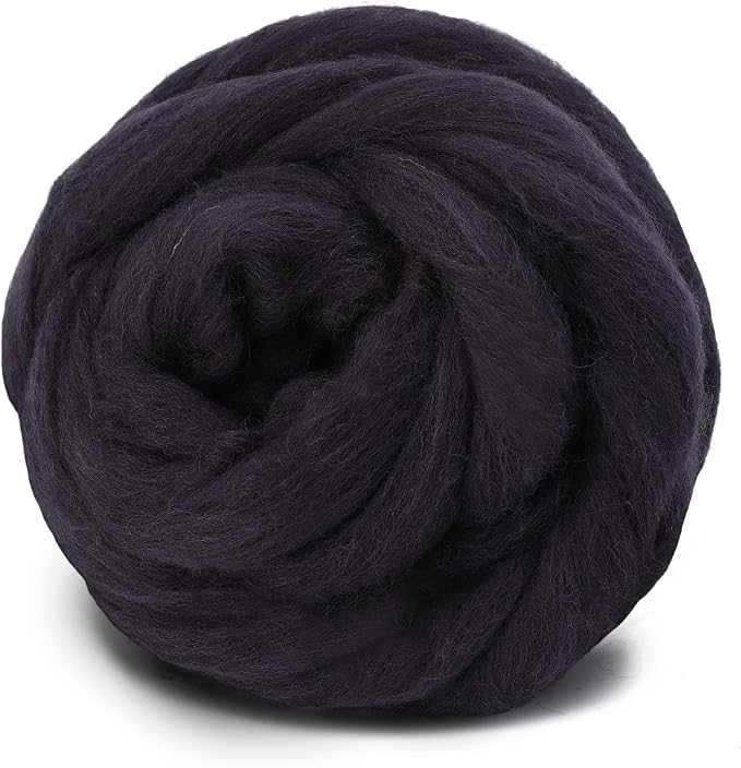 3.53oz Wool Roving Yarn, Wool Felting Supplies, Pure Wools, Chunky Yarn by Jupean