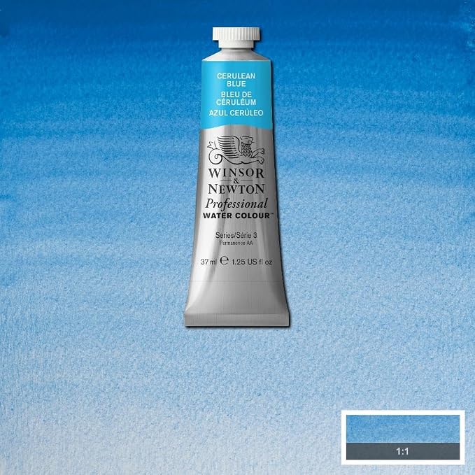 Winsor & Newton Professional Water Colour Paint, 1.25-oz Tube, Cerulean Blue - Image 7