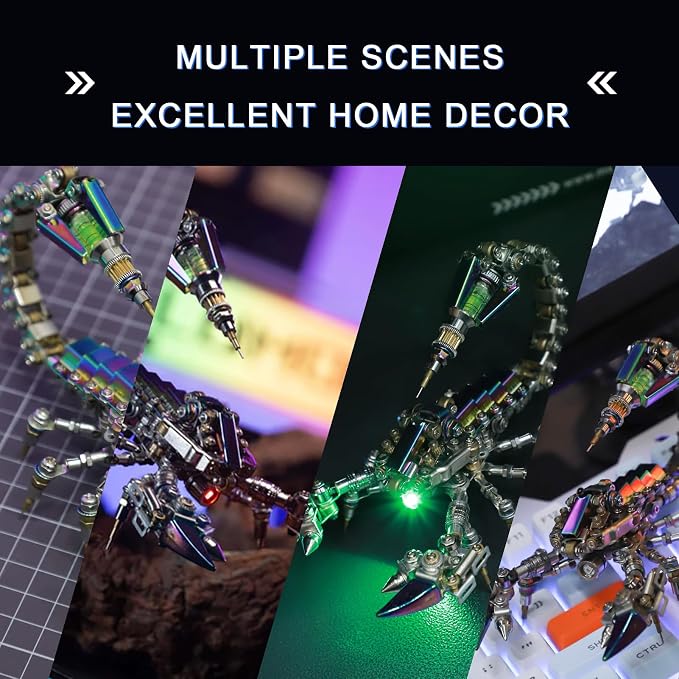 Mostarle Cyberpunk Rage Scorpion 3D Metal Puzzle, DIY Sci-Fi Model - Image 4