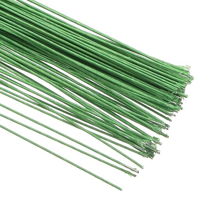 PATIKIL 18 Gauge 16" Floral Stem Wire, Light Green - Image 4