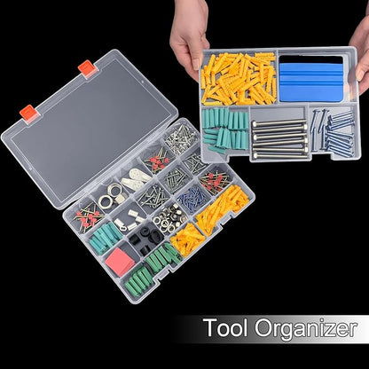 DUOFIRE Two Layers Compartment Organizer Box Plastic Organizer Box Plastic - Image 4